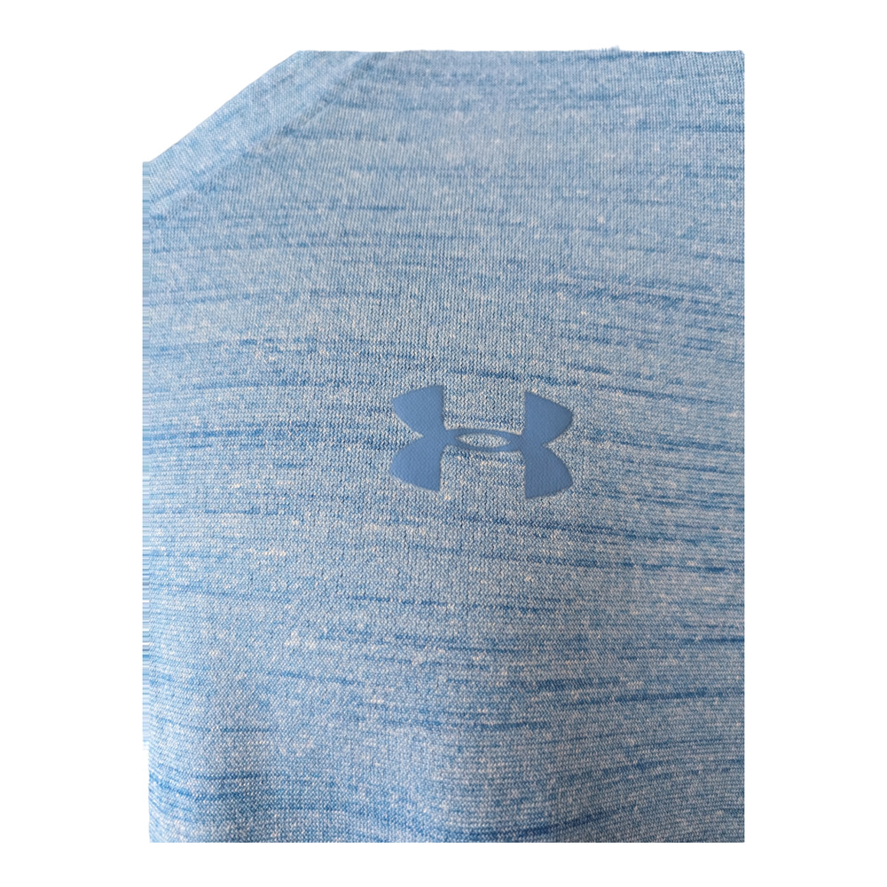 Under Armour Heatgear T-Shirt Blue Slub Knit Men's Size L - Picture 6 of 6